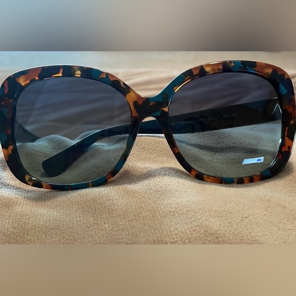 Coach 2x Posh Party Host Pick EUC Sunglasses Teal Confetti HC8159F - Picture 5 of 13